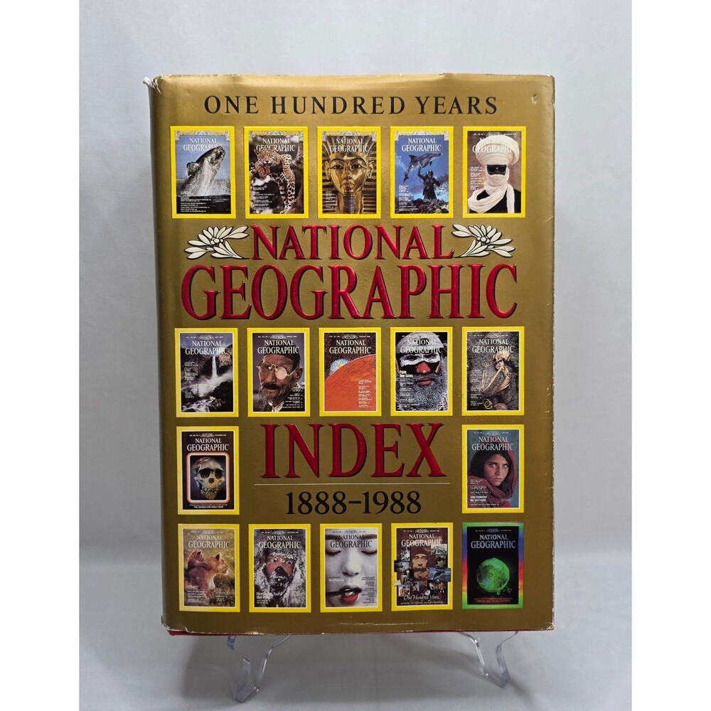 National Geographic Index 1888-1988 One Hundred Years Hardcover 1989 Dust Jacket